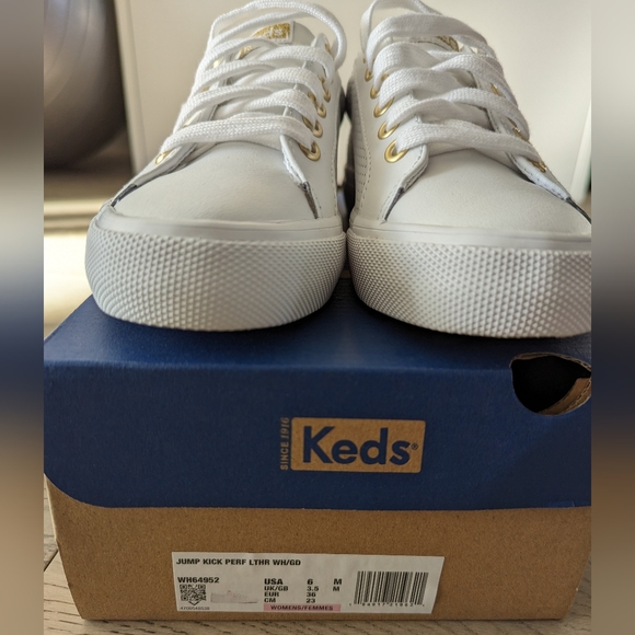 Keds Jump Kick perforated leather sneakers - Picture 4 of 6
